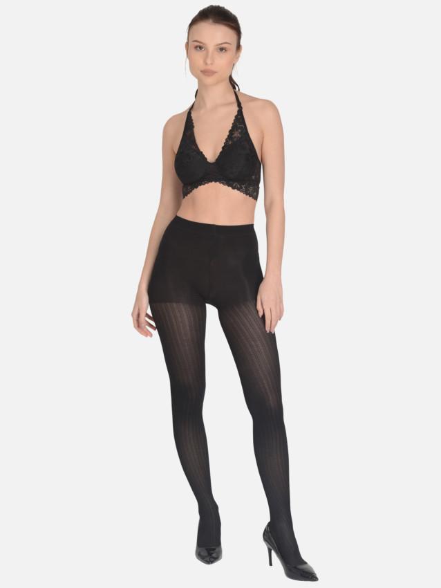 mod-shy-women-black-self-design-pantyhose-stockings-mst43